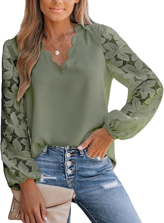 Women’s Floral Lace Dressy Top