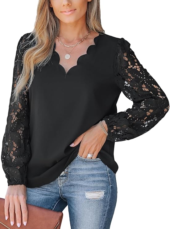Women’s Floral Lace Dressy Top